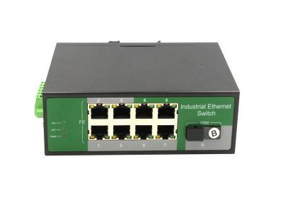 鋼合金工業級百兆1光8電SFP交換機